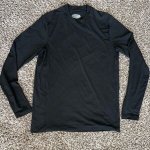 REI Men's Jet Black Sahara Performance Long Sleeve Crew neck Tee Medium
